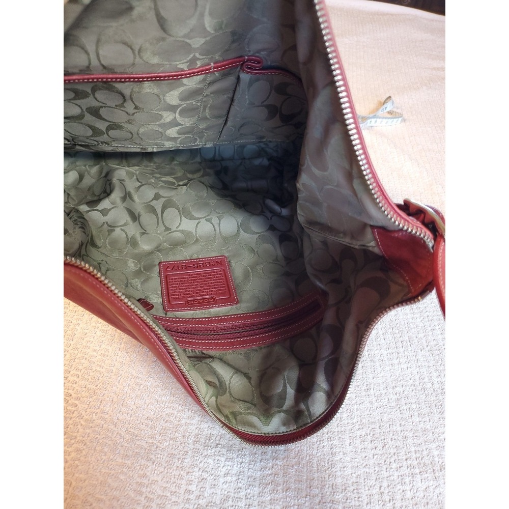 Coach Legacy Hobo Crossbody Bag Vtg 9177 Red Oxblood Duffle W/ Tassel* - Picture 16 of 16